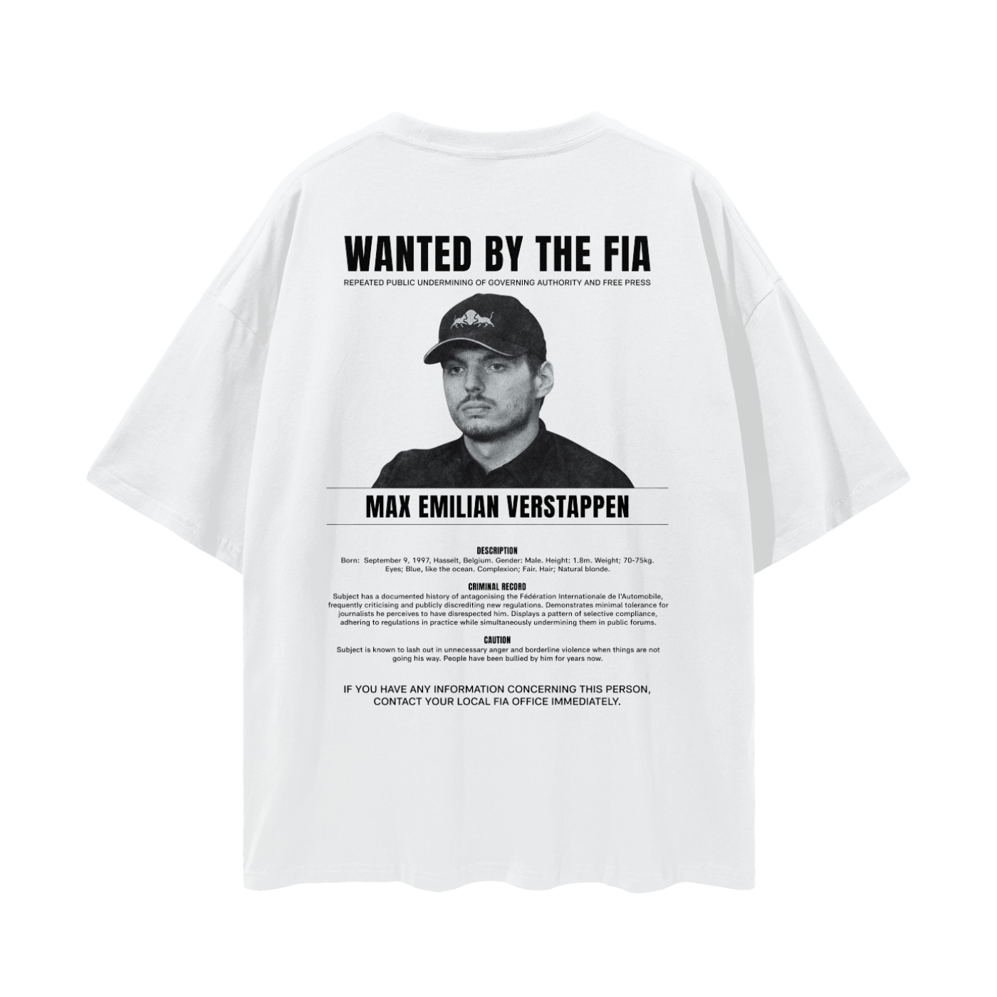 Wanted by the FIA Max Verstappen Tee
